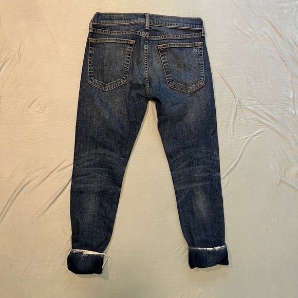 Rag And Bone Size 25 Medium Wash Dre Capri Blue Jeans - Picture 2 of 4